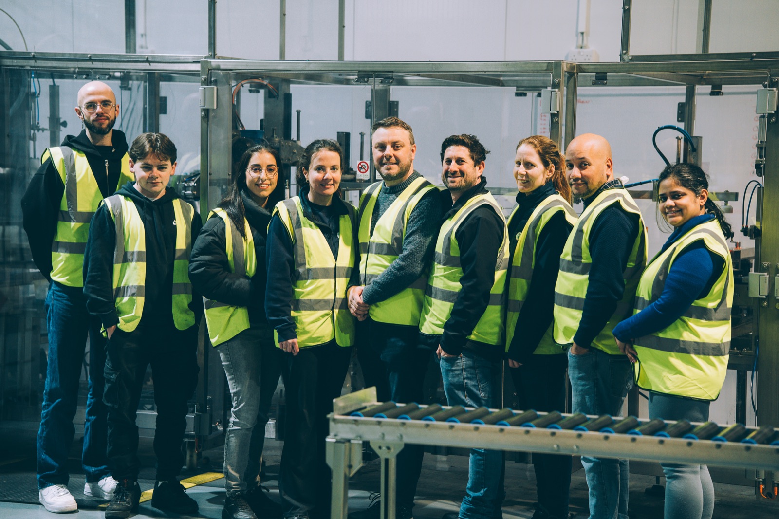 The Lighthouse Drinks team on the bottling line at Little Island, Cork